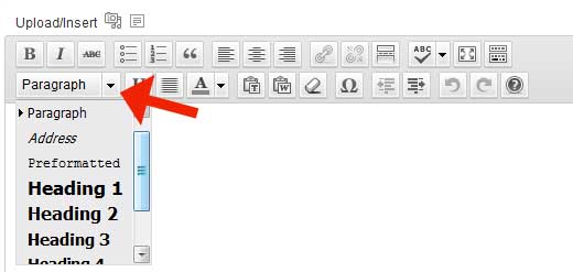 thay đổi kích cỡ chữ trong wordpress