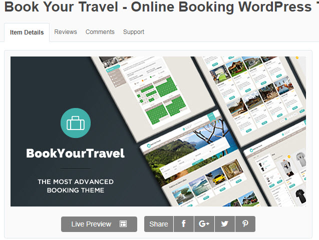 theme wordpress du lịch Book Your Travel