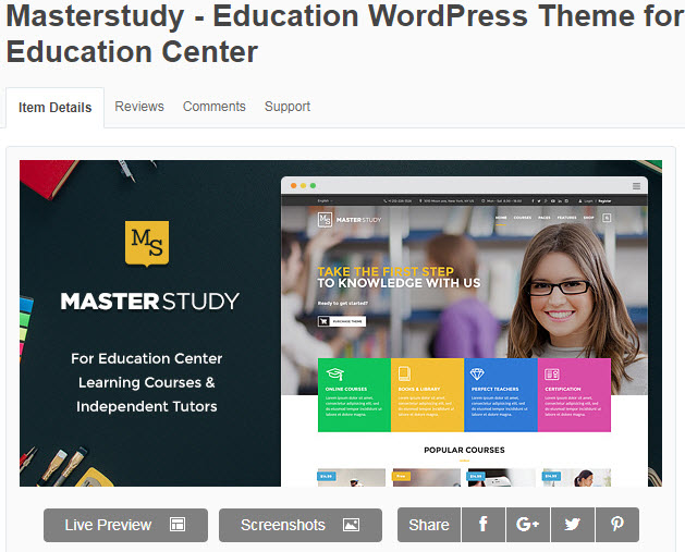theme wordpress trung tâm ngoại ngữ Masterstudy