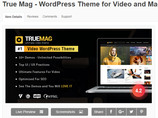 theme wordpress làm web video blog
